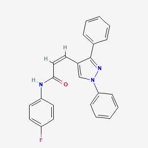 molecular formula C24H18FN3O B4897322 (Z)-3-(1,3-diphenylpyrazol-4-yl)-N-(4-fluorophenyl)prop-2-enamide 