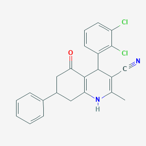 4-(2,3-dichlorophenyl)-2-methyl-5-oxo-7-phenyl-1,4,5,6,7,8-hexahydro-3-quinolinecarbonitrile