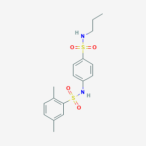 2,5-dimethyl-N-[4-(propylsulfamoyl)phenyl]benzenesulfonamide