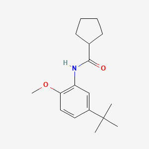 molecular formula C17H25NO2 B4897375 N-(5-tert-butyl-2-methoxyphenyl)cyclopentanecarboxamide 