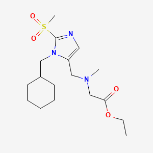 molecular formula C17H29N3O4S B4897416 ethyl N-{[1-(cyclohexylmethyl)-2-(methylsulfonyl)-1H-imidazol-5-yl]methyl}-N-methylglycinate 
