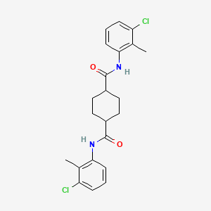 molecular formula C22H24Cl2N2O2 B4897421 N,N'-bis(3-chloro-2-methylphenyl)-1,4-cyclohexanedicarboxamide 