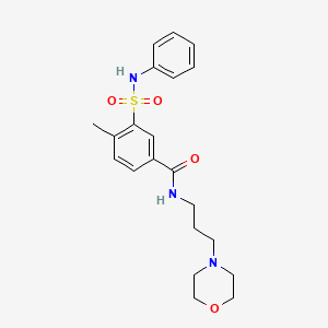 molecular formula C21H27N3O4S B4897431 3-(anilinosulfonyl)-4-methyl-N-[3-(4-morpholinyl)propyl]benzamide 