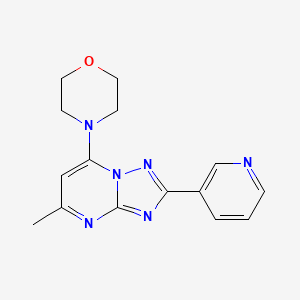 molecular formula C15H16N6O B4897438 5-methyl-7-(4-morpholinyl)-2-(3-pyridinyl)[1,2,4]triazolo[1,5-a]pyrimidine 