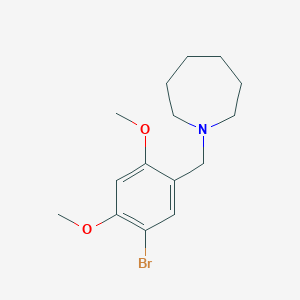 molecular formula C15H22BrNO2 B4897448 1-(5-bromo-2,4-dimethoxybenzyl)azepane 