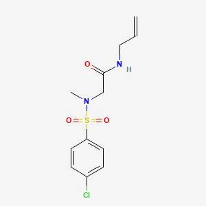 molecular formula C12H15ClN2O3S B4897480 N~1~-allyl-N~2~-[(4-chlorophenyl)sulfonyl]-N~2~-methylglycinamide 