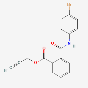 molecular formula C17H12BrNO3 B4897525 2-propyn-1-yl 2-{[(4-bromophenyl)amino]carbonyl}benzoate 