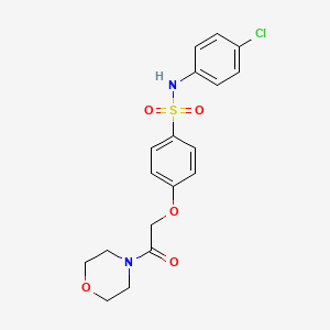 molecular formula C18H19ClN2O5S B4897530 N-(4-chlorophenyl)-4-[2-(4-morpholinyl)-2-oxoethoxy]benzenesulfonamide 