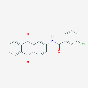 molecular formula C21H12ClNO3 B4897538 3-chloro-N-(9,10-dioxo-9,10-dihydro-2-anthracenyl)benzamide 