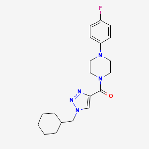 molecular formula C20H26FN5O B4897545 1-{[1-(cyclohexylmethyl)-1H-1,2,3-triazol-4-yl]carbonyl}-4-(4-fluorophenyl)piperazine 