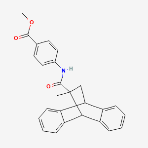 molecular formula C26H23NO3 B4897561 methyl 4-{[(15-methyltetracyclo[6.6.2.0~2,7~.0~9,14~]hexadeca-2,4,6,9,11,13-hexaen-15-yl)carbonyl]amino}benzoate CAS No. 6073-07-0