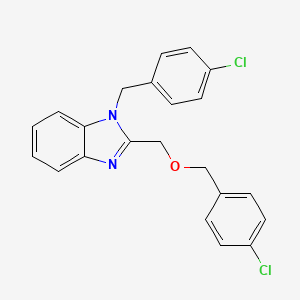 molecular formula C22H18Cl2N2O B4897563 1-(4-chlorobenzyl)-2-{[(4-chlorobenzyl)oxy]methyl}-1H-benzimidazole 
