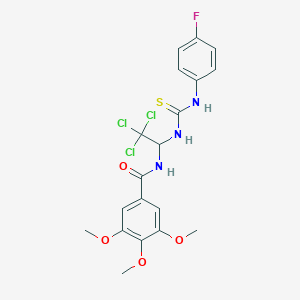 molecular formula C19H19Cl3FN3O4S B4897573 3,4,5-trimethoxy-N-[2,2,2-trichloro-1-({[(4-fluorophenyl)amino]carbonothioyl}amino)ethyl]benzamide CAS No. 303062-69-3
