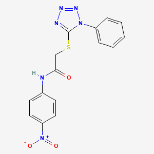 molecular formula C15H12N6O3S B4897590 N-(4-nitrophenyl)-2-[(1-phenyl-1H-tetrazol-5-yl)thio]acetamide 