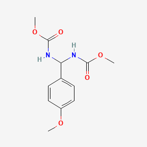 molecular formula C12H16N2O5 B4897596 dimethyl [(4-methoxyphenyl)methylene]biscarbamate CAS No. 303061-60-1