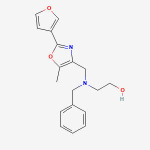 molecular formula C18H20N2O3 B4897625 2-(benzyl{[2-(3-furyl)-5-methyl-1,3-oxazol-4-yl]methyl}amino)ethanol 