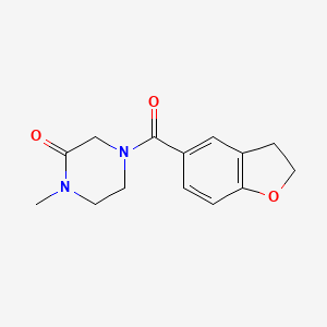 molecular formula C14H16N2O3 B4897632 4-(2,3-dihydro-1-benzofuran-5-ylcarbonyl)-1-methyl-2-piperazinone 