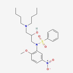 molecular formula C24H35N3O6S B4897640 N-[3-(dibutylamino)-2-hydroxypropyl]-N-(2-methoxy-5-nitrophenyl)benzenesulfonamide 