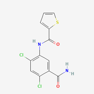 molecular formula C12H8Cl2N2O2S B4897644 N-[5-(aminocarbonyl)-2,4-dichlorophenyl]-2-thiophenecarboxamide 