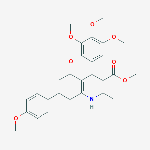 molecular formula C28H31NO7 B4897655 methyl 7-(4-methoxyphenyl)-2-methyl-5-oxo-4-(3,4,5-trimethoxyphenyl)-1,4,5,6,7,8-hexahydro-3-quinolinecarboxylate 