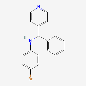 molecular formula C18H15BrN2 B4897674 (4-bromophenyl)[phenyl(4-pyridinyl)methyl]amine 