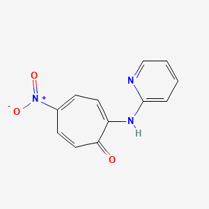 molecular formula C12H9N3O3 B4897683 5-nitro-2-(2-pyridinylamino)-2,4,6-cycloheptatrien-1-one 