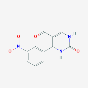 molecular formula C13H13N3O4 B4897695 5-acetyl-6-methyl-4-(3-nitrophenyl)-3,4-dihydro-2(1H)-pyrimidinone CAS No. 105402-31-1