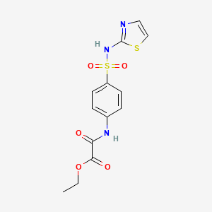 molecular formula C13H13N3O5S2 B4897696 ethyl oxo({4-[(1,3-thiazol-2-ylamino)sulfonyl]phenyl}amino)acetate 