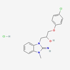 molecular formula C17H19Cl2N3O2 B4897700 1-(4-chlorophenoxy)-3-(2-imino-3-methyl-2,3-dihydro-1H-benzimidazol-1-yl)-2-propanol hydrochloride 