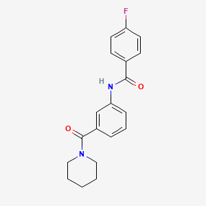molecular formula C19H19FN2O2 B4897704 4-fluoro-N-[3-(1-piperidinylcarbonyl)phenyl]benzamide 