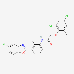 molecular formula C23H17Cl3N2O3 B4897711 N-[3-(5-chloro-1,3-benzoxazol-2-yl)-2-methylphenyl]-2-(2,4-dichloro-6-methylphenoxy)acetamide 