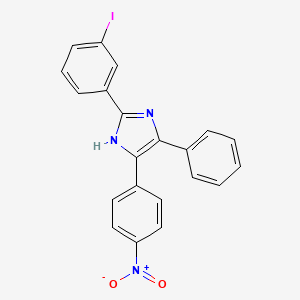 molecular formula C21H14IN3O2 B4897715 2-(3-iodophenyl)-5-(4-nitrophenyl)-4-phenyl-1H-imidazole 