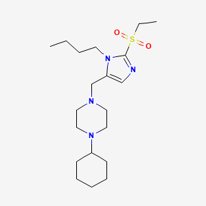 molecular formula C20H36N4O2S B4897719 1-{[1-butyl-2-(ethylsulfonyl)-1H-imidazol-5-yl]methyl}-4-cyclohexylpiperazine 