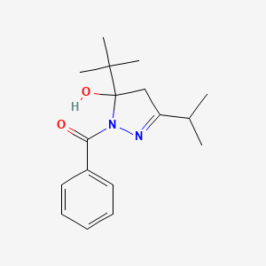 molecular formula C17H24N2O2 B4897738 1-benzoyl-5-tert-butyl-3-isopropyl-4,5-dihydro-1H-pyrazol-5-ol 
