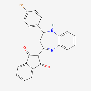 molecular formula C24H17BrN2O2 B4897747 2-[2-(4-bromophenyl)-2,3-dihydro-1H-1,5-benzodiazepin-4-yl]-1H-indene-1,3(2H)-dione 