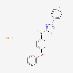 molecular formula C21H16BrIN2OS B4897751 4-(4-iodophenyl)-N-(4-phenoxyphenyl)-1,3-thiazol-2-amine hydrobromide 