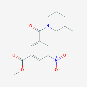 molecular formula C15H18N2O5 B4897763 methyl 3-[(3-methyl-1-piperidinyl)carbonyl]-5-nitrobenzoate 