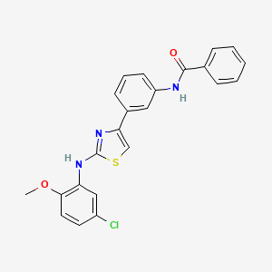 N-(3-{2-[(5-chloro-2-methoxyphenyl)amino]-1,3-thiazol-4-yl}phenyl)benzamide