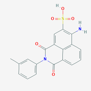 molecular formula C19H14N2O5S B4897838 6-amino-2-(3-methylphenyl)-1,3-dioxo-2,3-dihydro-1H-benzo[de]isoquinoline-5-sulfonic acid 