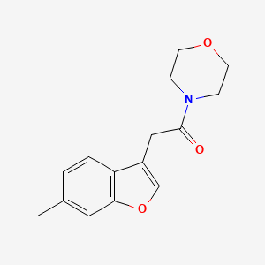 molecular formula C15H17NO3 B4897855 4-[(6-methyl-1-benzofuran-3-yl)acetyl]morpholine 