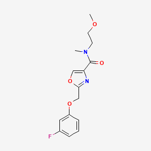 2-[(3-fluorophenoxy)methyl]-N-(2-methoxyethyl)-N-methyl-1,3-oxazole-4-carboxamide