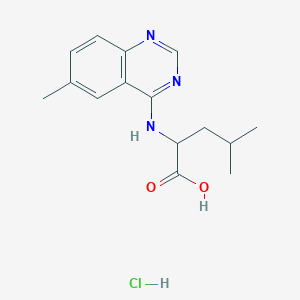 molecular formula C15H20ClN3O2 B4897893 N-(6-methyl-4-quinazolinyl)leucine hydrochloride 
