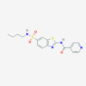 N-[6-(butylsulfamoyl)-1,3-benzothiazol-2-yl]pyridine-4-carboxamide