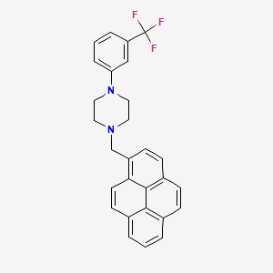 molecular formula C28H23F3N2 B4897903 1-(1-pyrenylmethyl)-4-[3-(trifluoromethyl)phenyl]piperazine 