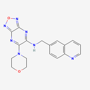 molecular formula C18H17N7O2 B4897931 6-(4-morpholinyl)-N-(6-quinolinylmethyl)[1,2,5]oxadiazolo[3,4-b]pyrazin-5-amine 