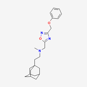 2-(1-adamantyl)-N-methyl-N-{[3-(phenoxymethyl)-1,2,4-oxadiazol-5-yl]methyl}ethanamine