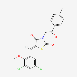molecular formula C20H15Cl2NO4S B4898043 5-(3,5-dichloro-2-methoxybenzylidene)-3-[2-(4-methylphenyl)-2-oxoethyl]-1,3-thiazolidine-2,4-dione 