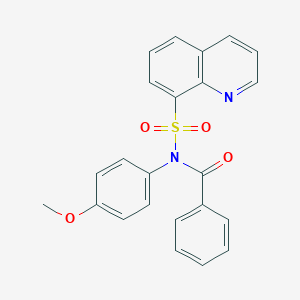 N-(4-methoxyphenyl)-N-quinolin-8-ylsulfonylbenzamide