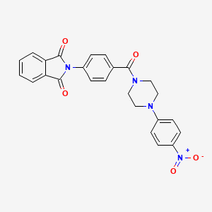 molecular formula C25H20N4O5 B4898067 2-(4-{[4-(4-nitrophenyl)-1-piperazinyl]carbonyl}phenyl)-1H-isoindole-1,3(2H)-dione 