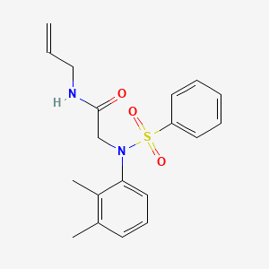 molecular formula C19H22N2O3S B4898072 N~1~-allyl-N~2~-(2,3-dimethylphenyl)-N~2~-(phenylsulfonyl)glycinamide 